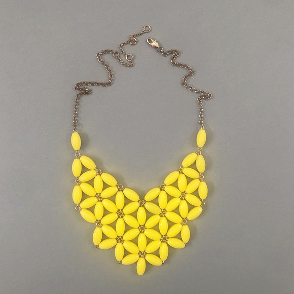 Yellow Cascade Bib Necklace - Picture 3 of 7